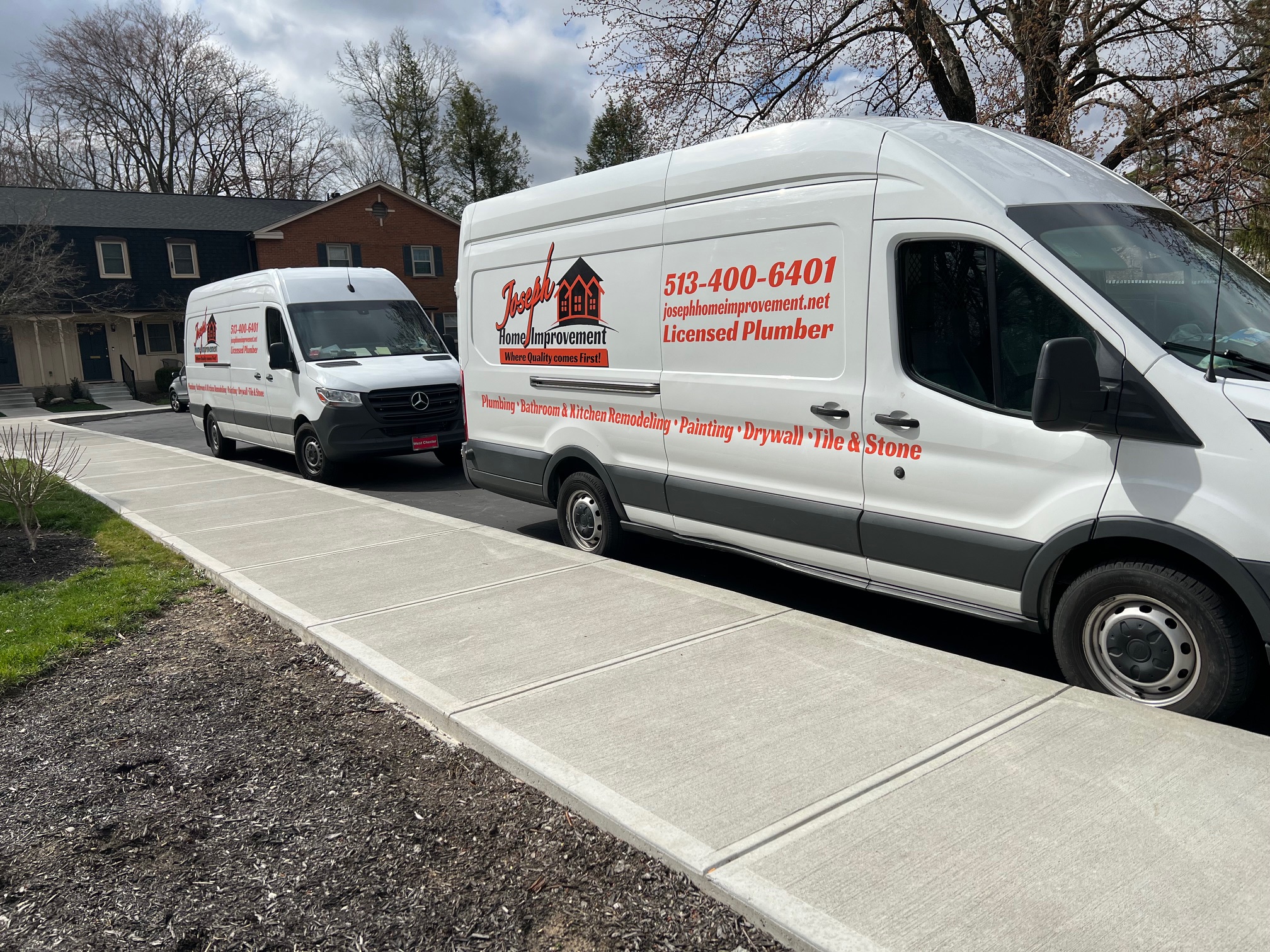 Service vans parked in Morrow OH — call (513) 400-6401