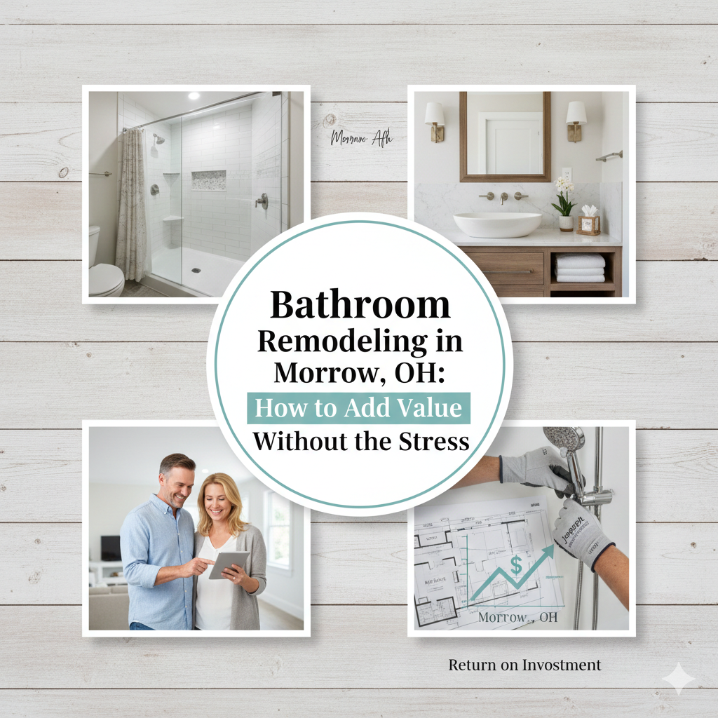 Modern luxury bathroom remodel in Morrow Ohio